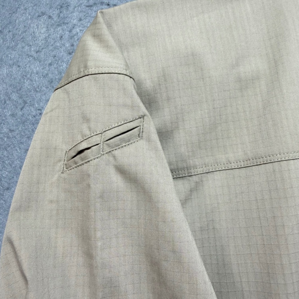 5.11 Tactical Mens XL Tan Ripstop Short Sleeve Button Down Vented Utility Shirt - Picture 5 of 7